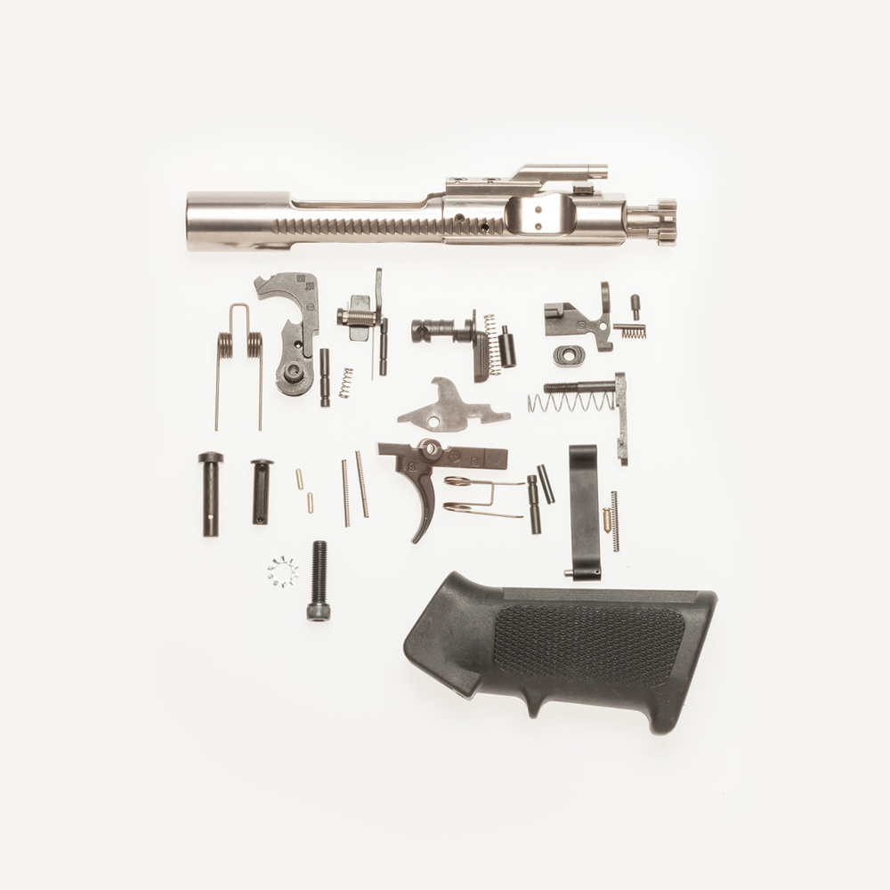 M16 Complete Lower Receiver Replacement Parts Set Plus Nickel Boron BCG