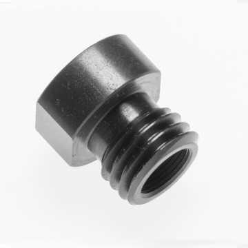 1/2 x 28 (AR-15 Std THREAD) to 3/4 x10 tpi (MAC 9mm THREAD) Threaded Adapter