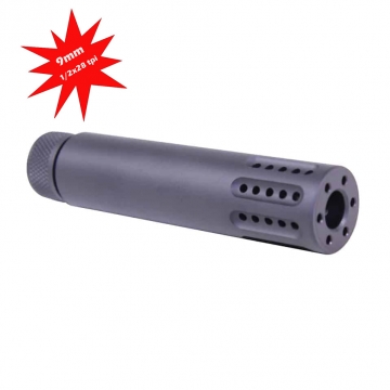 FTF Industries Inc. 9mm Ported 5.5" Barrel Cover Fake Suppressor 1/2x28 tpi