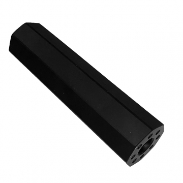 FTF 4.5" Black Out Octagonal 9mm Fake Suppressor Inert Silencer 1/2x28 tpi