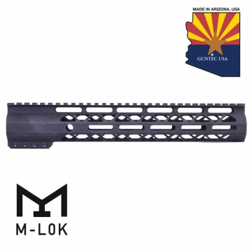 AR15 12" AIR-LOK SERIES M-LOK COMPRESSION FREE FLOATING HANDGUARD W/ MONOLITHIC TOP RAIL