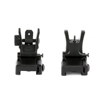 AR15 M4 BUIS Spring Assisted Slim Flip Front & Rear Sight Set Sight Aluminum