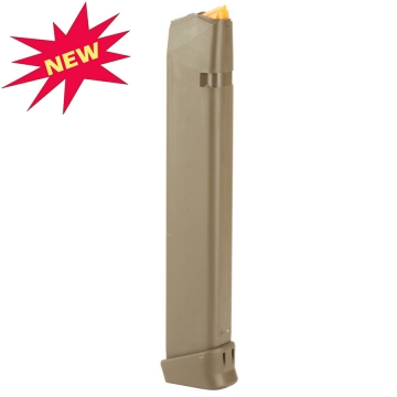 Factory Glock 9mm 33 Round FDE Magazine fits Glock 17 19 18 & 26 NEW OEM