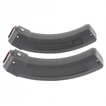 2/Pack Factory RUGER 10/22 or Intratec TEC-22 Steel Lips Black 25 Round Magazine