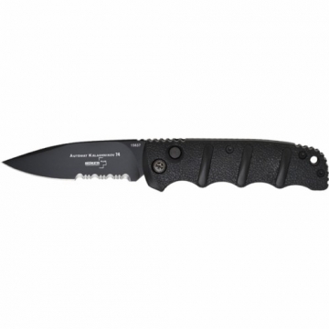 BOKER AK74 AK47 KALASHNIKOV Black Handle & Black Combo Blade AUTOMATIC KNIFE