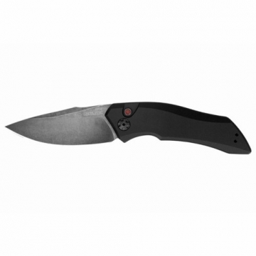 Kershaw 7100BW Launch 1 Automatic Knife 3.4" Blackwash Plain Blade