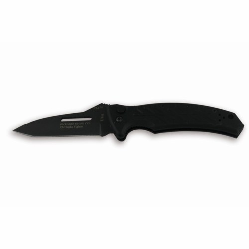 Ontario Knife 8745 XM Strike Fighter Black Plain Blade-img-0