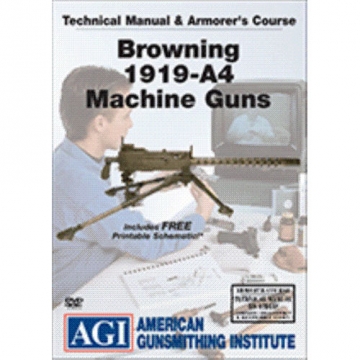 AGI BROWNING 1919-A4 GUNSMITH ARMORERS TECH COURSE DVD
