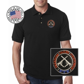 Double Mac Attack Embroidery 6.1 oz. Cotton Pique Polo USA Made