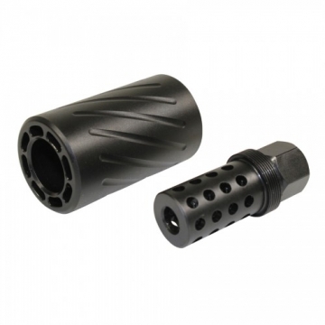 AR15 Muzzle Brake w/ Blast Shield Linear Compensator 1/2x28 tpi