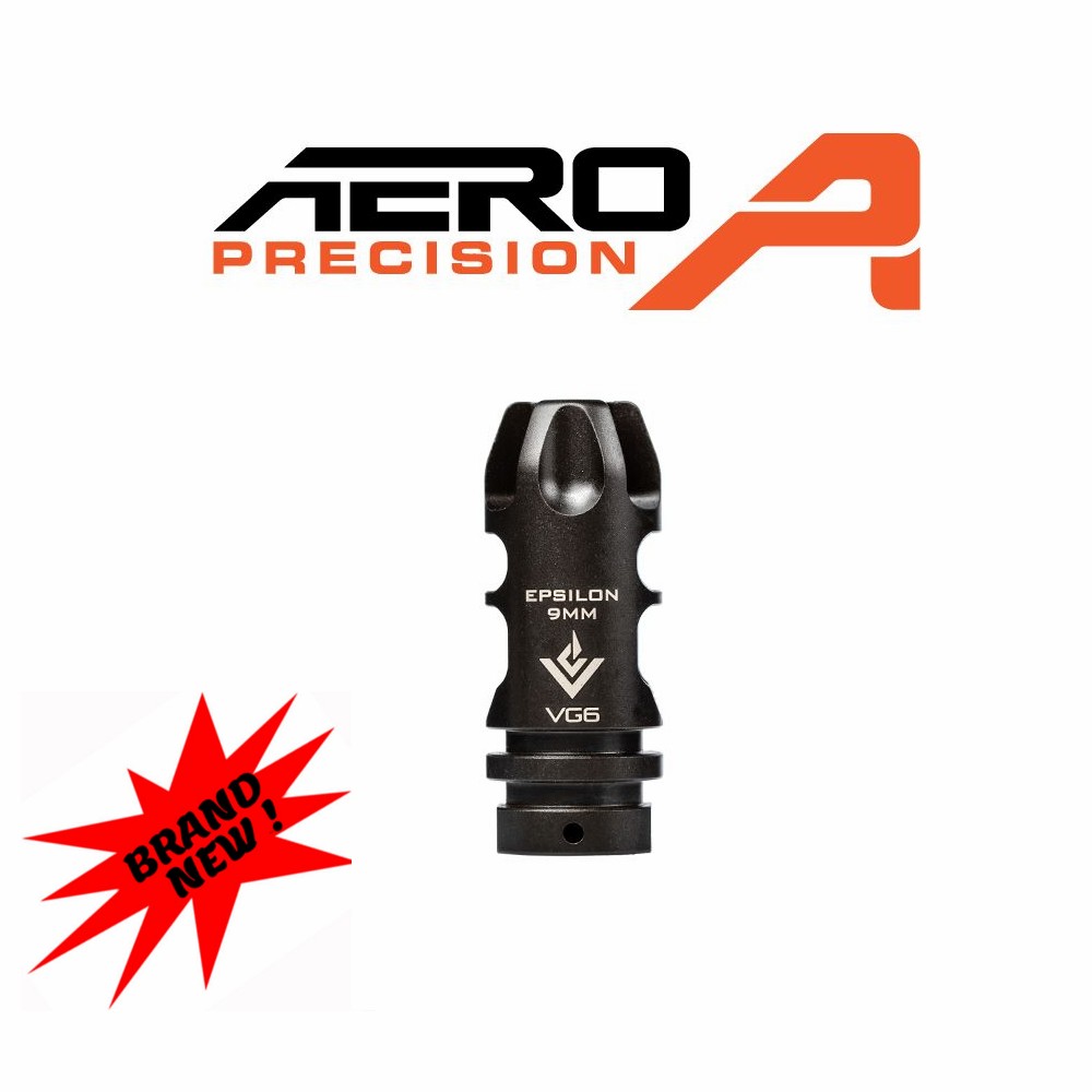 Aero Precision AR15 VG6 Epsilon 9mm High Performance Muzzle Brake 1/2x28-img-0