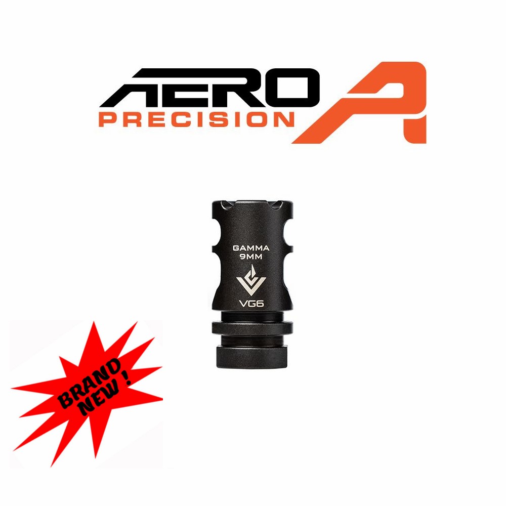 Aero Precision AR15 VG6 Gamma 9mm High Performance Muzzle Brake 1/2x28-img-0