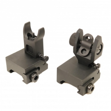 AR15 M4 BUIS Front & Rear Thin Profile Flip Sight Combo Set