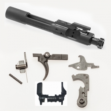 M16 Full Auto Trigger Group w/ Ambi Selector & Complete Bolt Carrier Group Replacement Parts Combo