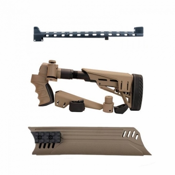 ATI Moss/Rem/Win FDE Shotgun TactLite 6 Position Side Fold Stock-Forend- Heat Shield