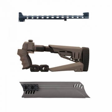 ATI Moss/Rem/Win Gray Shotgun TactLite 6 Position Side Fold Stock-Forend- Heat Shield