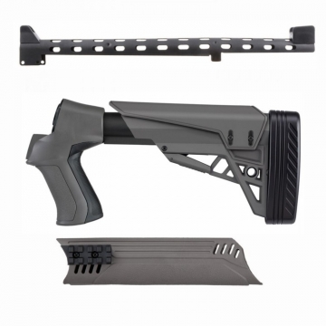 ATI Moss/Rem/Win Shotgun Gray T3 TactLite 6 Position Stock-Forend- Heat Shield Combo