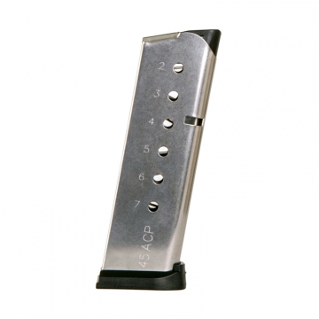 1911 Full Size Government Model .45 acp Stainless Steel 7 Round Magazine