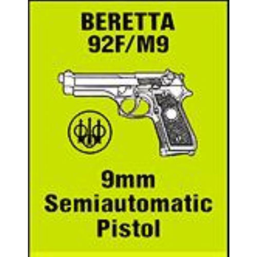 Beretta 9mm 92 M9 Gunsmith Shooting Tech Manual Book Firearm Parts