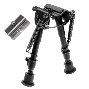 BIPOD Adjustable Bi-Pod 6-9 in. Pivoting Picatinny Rail or Sling Stud Mount