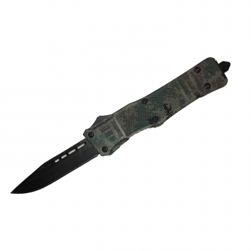 Delta Force OTF Digital Camo Handle Black Plain Blade