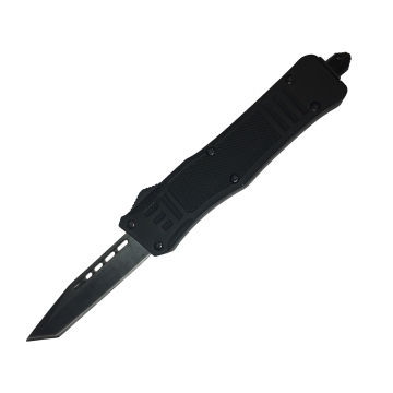 Mini Delta Force OTF Black Handle Black Tanto Plain Blade