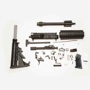 M16 Full Auto Parts Set Kit A3 Upper 10.25"  Barrel w/ Flat Gas Block