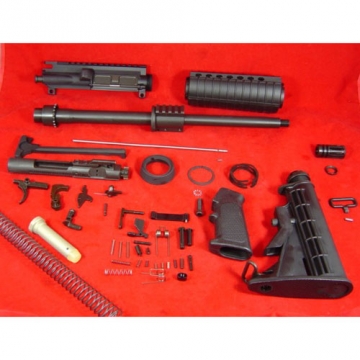 M16 Full Auto Parts Set Kit A3 Upper 16" HBAR Barrel w/ Flat Gas Block