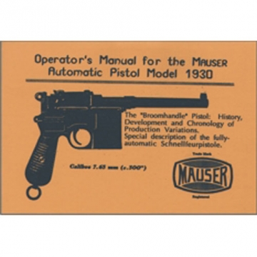 Mauser Model 1930 Automatic Pistol Manual BOOK