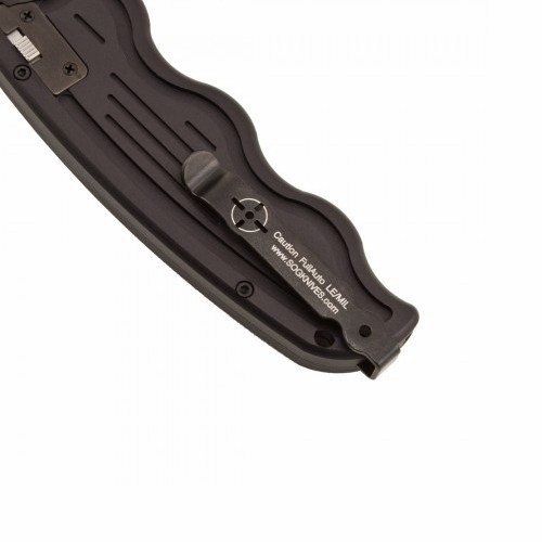 SOG TAC ST04 Automatic Knife Tactical Tanto (3.5" Black Serrated Blade