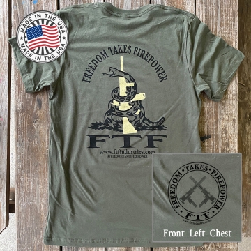 Freedom Takes Firepower Gadsden Rattler with AR15 Soft-T Made in USA